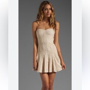 BCBGMAXAZRIA Lisanne Lace Bustier Mini Dress